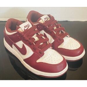 Nike Dunk Low "White Redwood Gym Red" Preschool Boys' Shoe Sneakers Size 13C